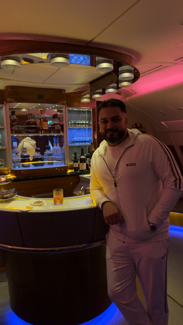 Dr. Usman on board a flight
