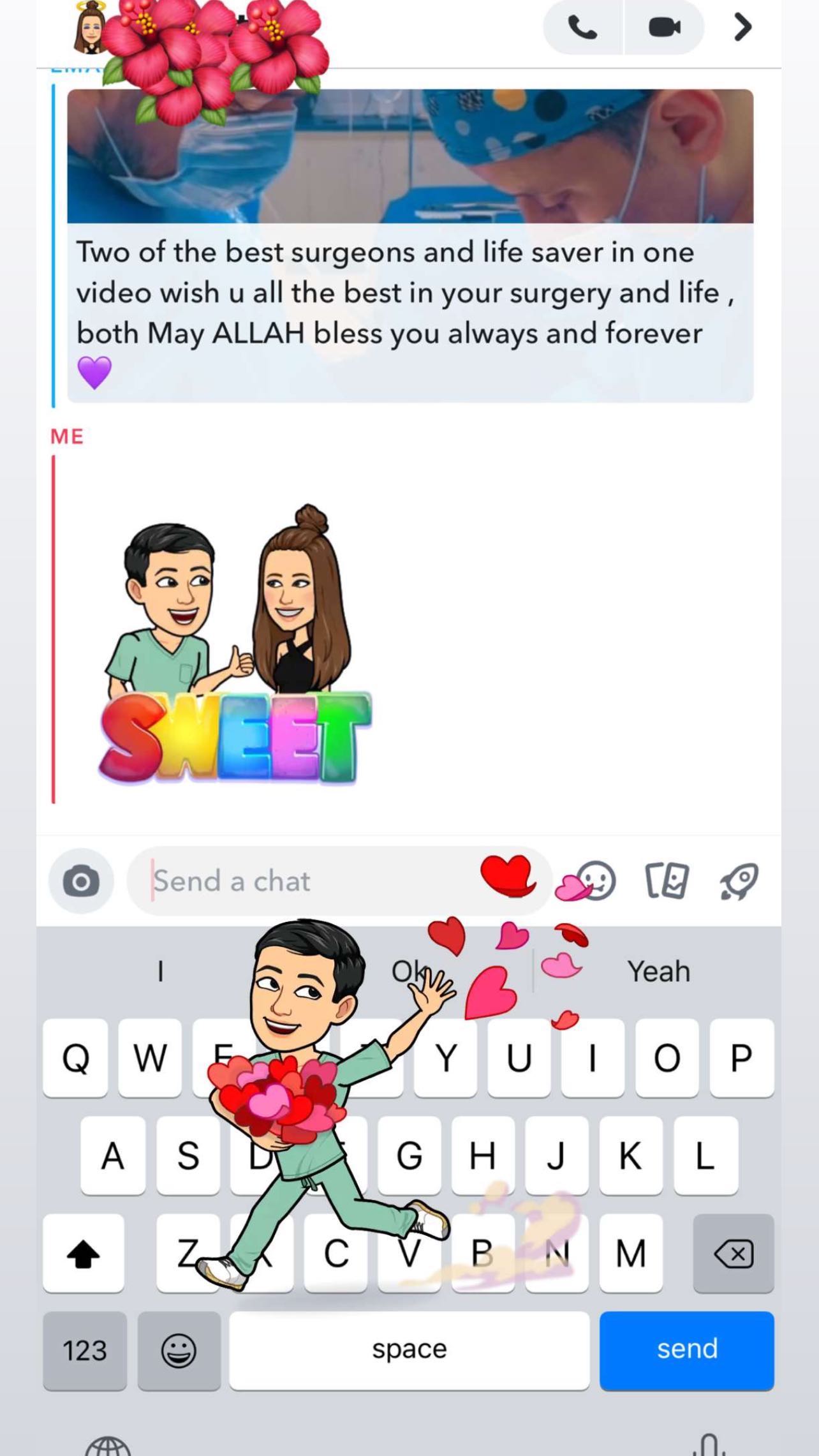 Patient message to Dr. Usman — screenshot from Instagram